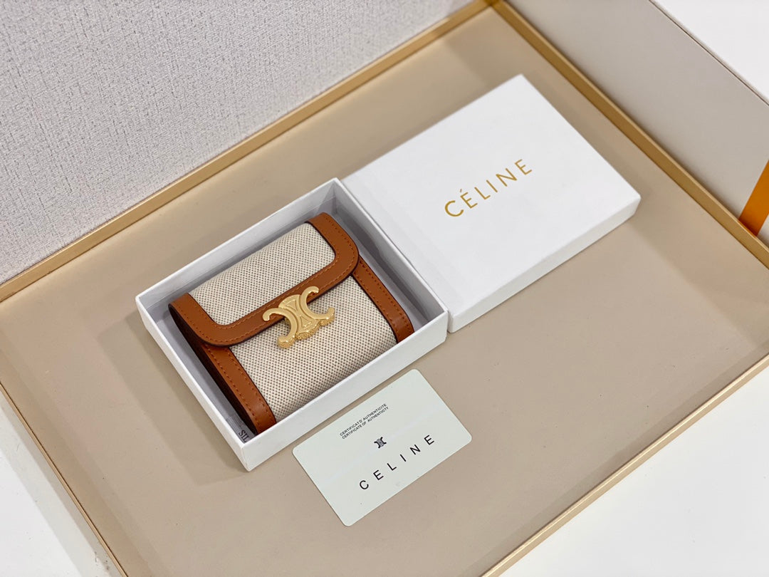 【セリーヌ】大人気 軽量&コンパクト持ち運びに便利な短い財布 !関税送料込み