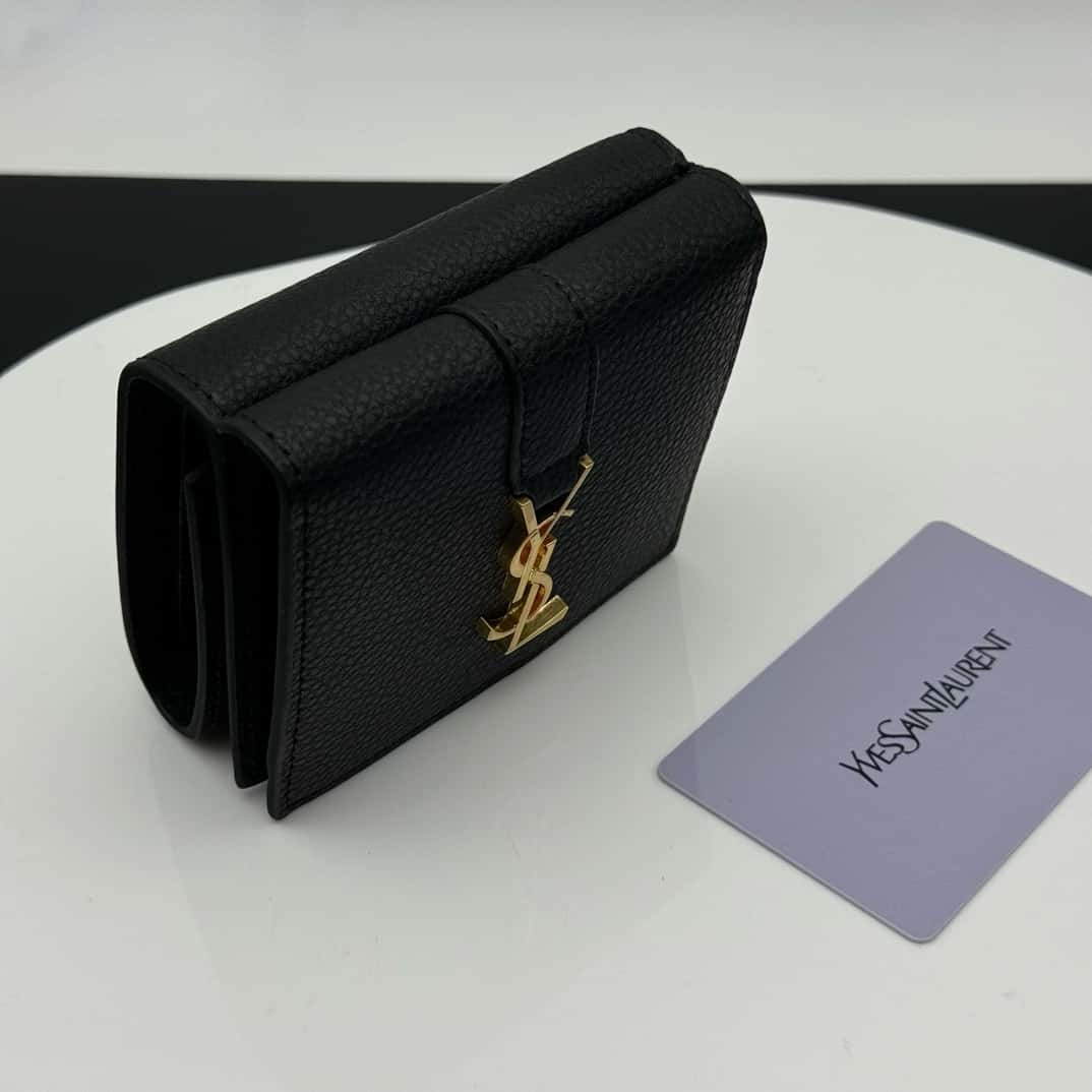 【サンローラン】大人気★小銭入れ付き ミニ 三つ折り財布☆