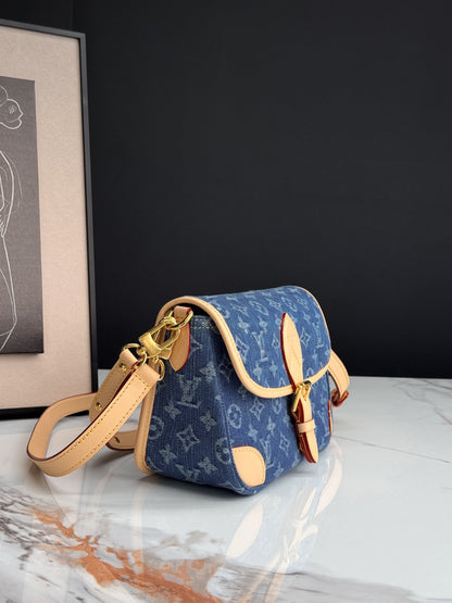 【ルイヴィトン】大人気♪ ディアヌ 肩がけ ショルダーバッグ デニム