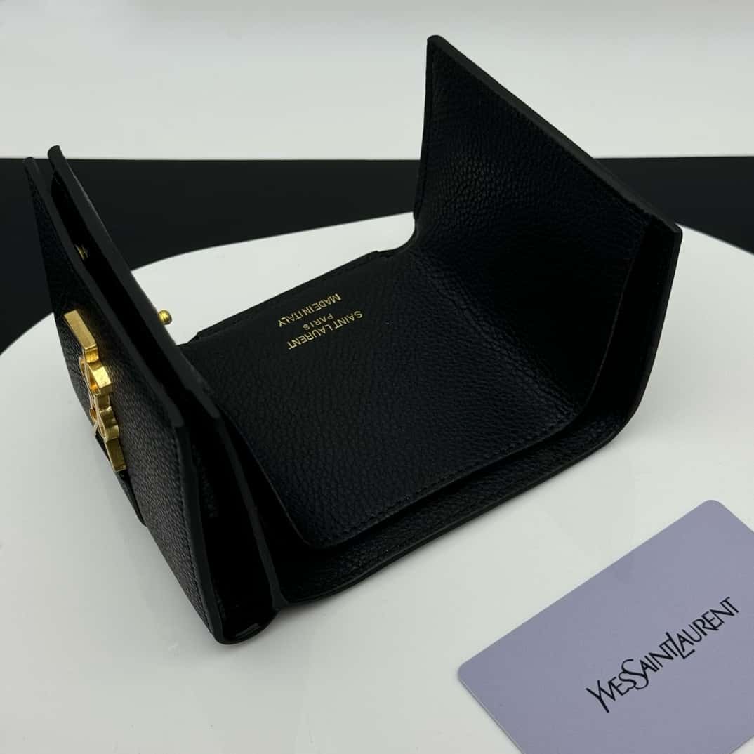【サンローラン】大人気★小銭入れ付き ミニ 三つ折り財布☆